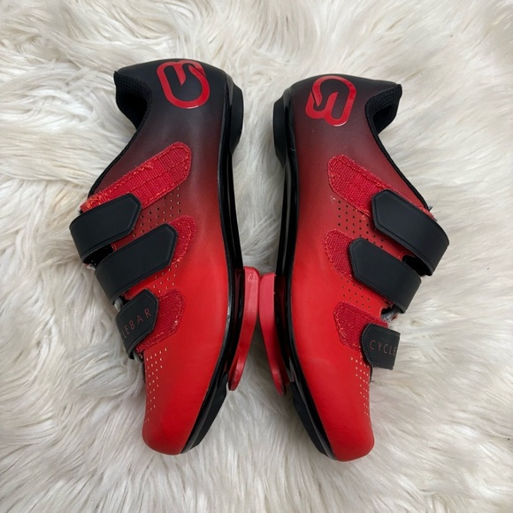 CycleBar Specialized Torch 1.0 Red Cycling Shoes with clips cleats sz 7 - Picture 4 of 6